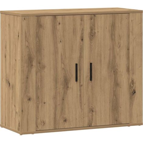 Aparador madera de ingeniería roble artesanal 80x33x70 cm vidaXL (1/5)