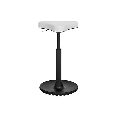 Taburete SITNESS WORK tapizado de piel sintética blanco (1/5)