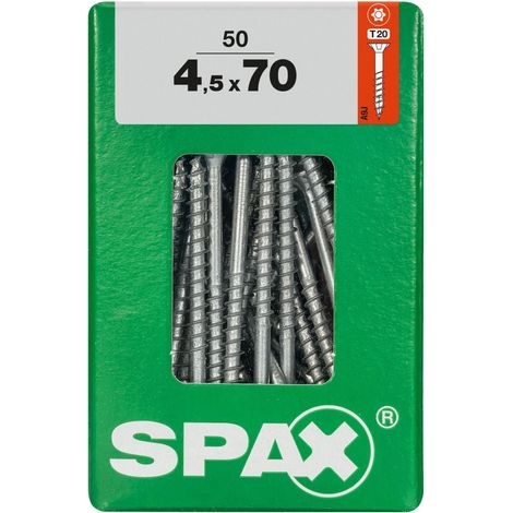 Spax Universalschrauben 4.5 x 70 mm TX 20 Senkkopf - 50 Stk. Holzschrauben (1/3)