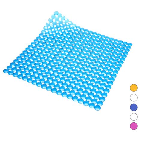 TAPPETO ANTISCIVOLO PER DOCCIA MOD. RONDO'  CM 52X52- Blu- DH- pezzi 1