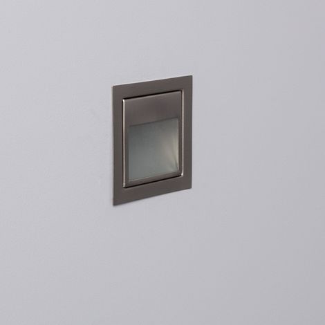 Segnapasso da Parete LED 1.5W da Incasso Acciaio Larry  3000K Bianco Caldo