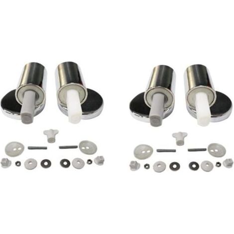 Lot de 2 Kit de remplacement pour abattant WC traditionnel et contemporain avec charnières à fermeture douce à dégagement rapide, Charnières de fixation supérieure INHHUB (1/4)