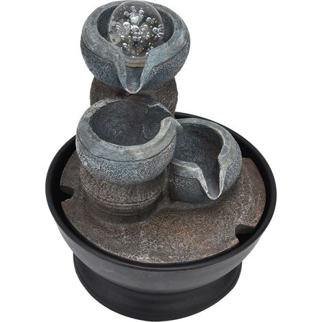 Fontaine de table intérieure avec boule cascade lumineuse LED, décoration pour bureau maison, cadeau multicolore, prise UE 220-240V (1/5)