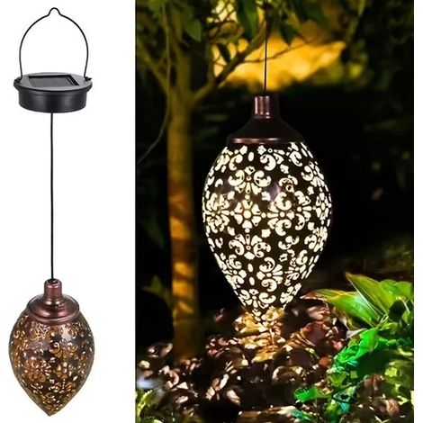 Lámpara colgante solar - 40 cm - Luz blanca cálida (1/5)