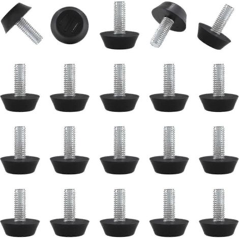 Pieds de niveau réglables pour meubles, filetage 30 1/4, pieds de niveau M6, pieds de niveau coulissants pour meubles de patio, M6 x 15 (1/5)