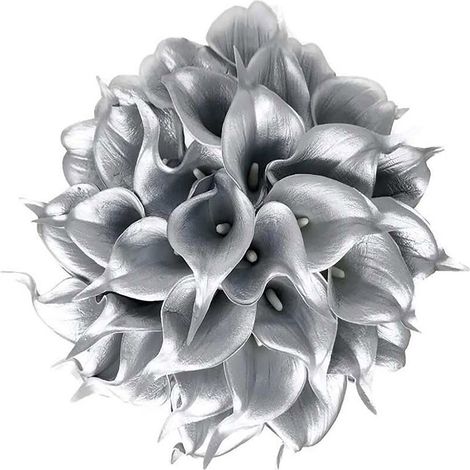 Fleurs de Lys Calla à Lue Tige, Fleur de Simulation Unique pour la Décoration de la Maison de Mariage Arrangement de Fleurs (2) (1/5)