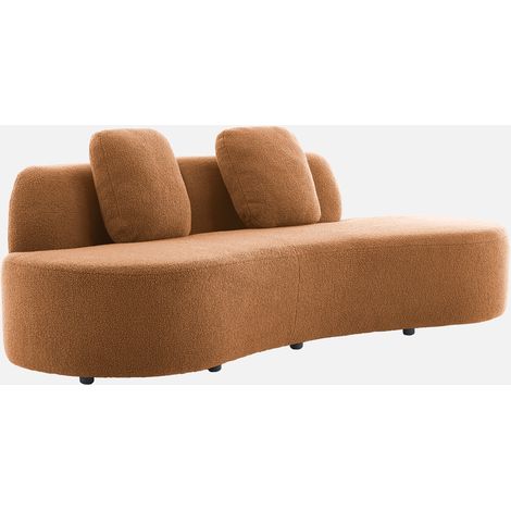 Divano virgola organico 3 posti bouclé