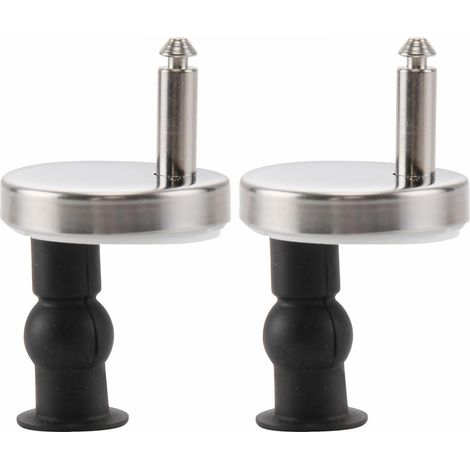Set of 2 Soft-Close Hinges for Square Toilet Seats – Quick Release and Installation Without Visible Holes (1/4)