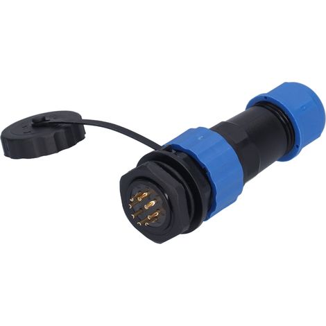 Connecteur étanche IP68 prise aviation SP208 broche mâle femelle 250V 5A écrou arrière terminal à souder (1/5)