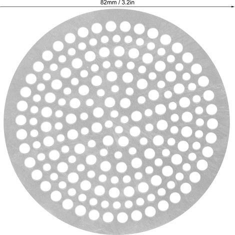 Filtre de siphon de sol en acier inoxydable, crépine de douche ronde, pièce en maille anti-obstruction (82 mm) (1/5)