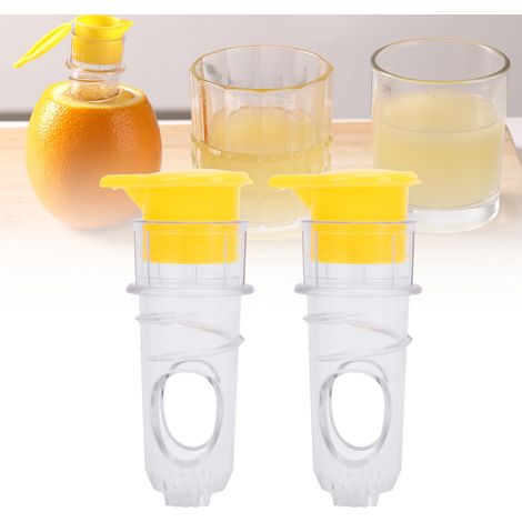 Lot de 2 presse citrons jaunes 8,3×3,8×3,8 cm manuels pour agrumes cocktails (1/5)