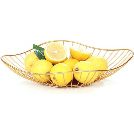 Corbeille à fruits en métal, formes géométriques, pour ranger légumes, en-cas, pain. (1/4)