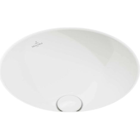 Villeroy & Boch Loop&Friends - Lavabo ad incasso, diametro 33 cm, senza troppopieno, bianco alpino 4A510101 (1/3)