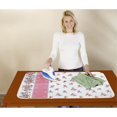 Wenko 1273070500 Coperta da Stiro Fiori, Cotone, Alluminio (1/2)