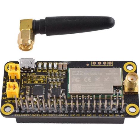 Carte d'extension LoRa SX1268 pour Raspberry Pi 4/3/STM32/Arduino, modulation à spectre étalé, bande de fréquence 433/470 MHz (1/5)