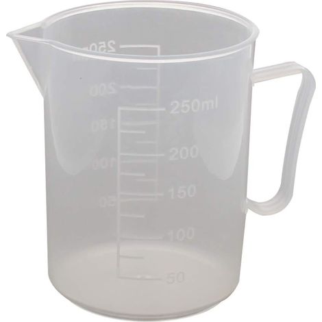 Un verre doseur gradué d'une capacité de 250 ml  un modèle pratique.