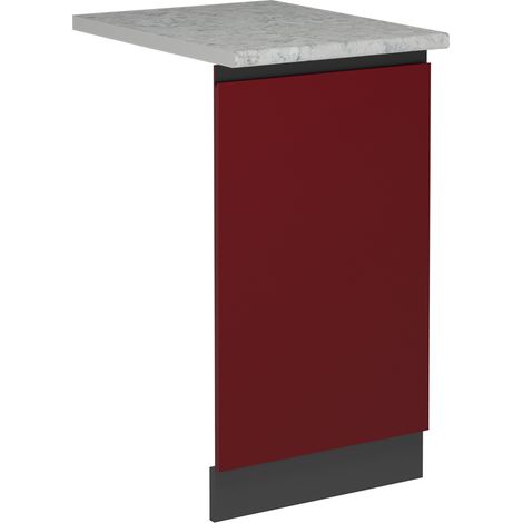 Panel frontal del lavavajillas R-Line, Rojo, 45 cm , ET Mármol, Vicco