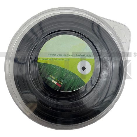 FILO RICAMBIO DECESPUGLIATORE QUADRATO 4,00mm TAGLIAERBA MATASSA 30mt