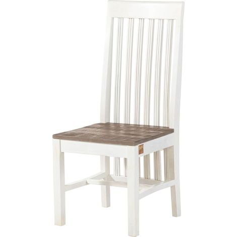 Sedia in legno di Mango 45x51x108 laccato bianco TOULOUSE 113