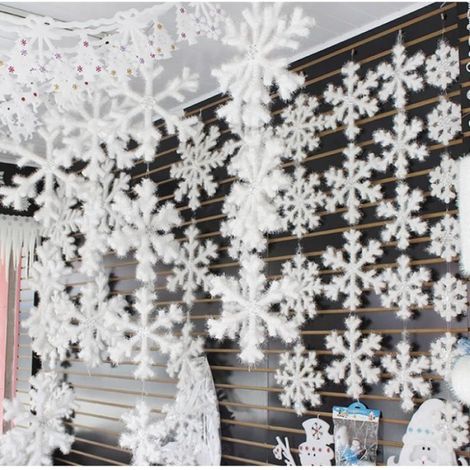 3pcs 40cm flocon de neige de décoration de flocon de neige de sapin de Noël, décoration de centre commercial, décoration de scène (1/4)