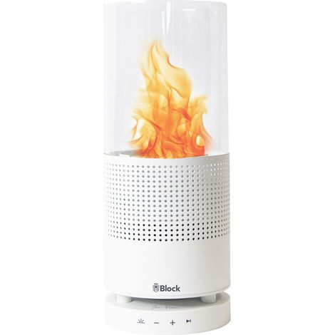 Block The Flame Tischfeuer und Bluetooth Lautsprecher von Audioblock weiß (1/5)
