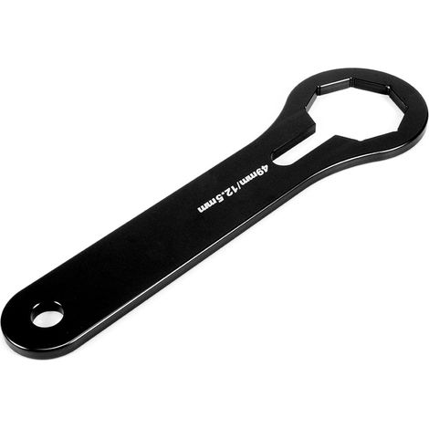 Clé à fourche avant 49mm, outil de réglage amortisseur double chambre, clé plate compatible Yamaha, noir, entretien suspension moto (1/5)