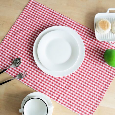 Torchon Cuisine (Set de 3) - 40x60 cm - Torchon à Carreaux Design Retro - pour Sécher la Vaisselle et Les Mains - Multicolore (1/5)