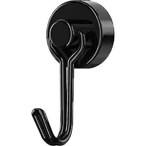 Set mit 4/8/10 robusten Neodym-Magnet-Drehhaken, schwarz und silber, zum Aufhängen von Kühlschrank- und Küchenutensilien.