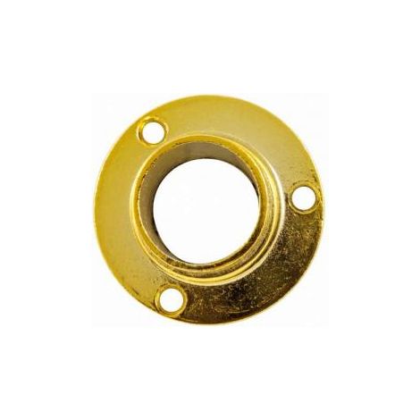 Supporti laterali per tubo tondo Ø 20 mm. in zama ottonata 2 pz.