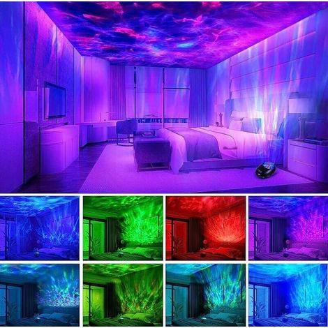 Veilleuse de projecteur avec télécommande et minuterie, lampe de projecteur Bluetooth rechargeable par USB avec 8 modes de couleur et 8 mélodies naturelles pour les décorations de fête pour enfants ad (1/4)