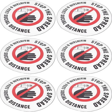 2 Autocollants Murales "Gardez la Distance" pour Maison, Bureau et Espaces Publics