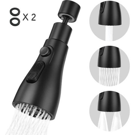 Rubinetto da cucina girevole a 360° con attacco G1/2 a 3 posizioni, ideale per lavastoviglie e per il risparmio idrico. (1/5)