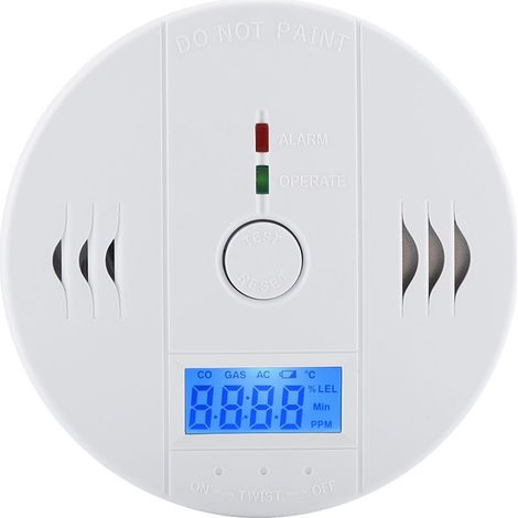 Détecteur de monoxyde de carbone LCD domestique, alarme CO, détecteur de CO (1/5)