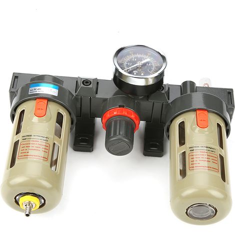 Filtre régulateur de pression pour compresseur d'air G1/2 avec manomètre, traitement d'air comprimé (1/5)