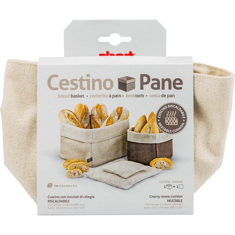 Cestino per Pane con Noccioli 11x11cm Beige