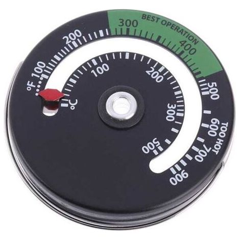 BUNTHAUS 1 pièce thermomètre de poêle magnétique thermomètre de tube de poêle thermomètre de tuyau de cheminée en bois thermomètre de four (1/4)
