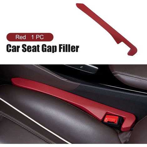 (Rouge) 1x Bande de remplissage étanche universelle pour sièges auto, comble les espaces entre le siège et la console centrale, empêche les fuites. (1/5)