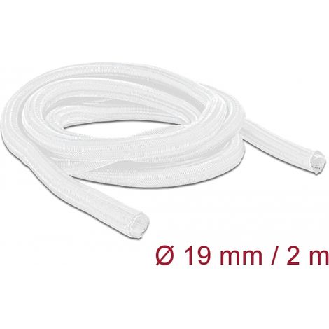 Delock Funda trenzada de cierre automÃ¡tico 2 m x 19 mm, color blanco