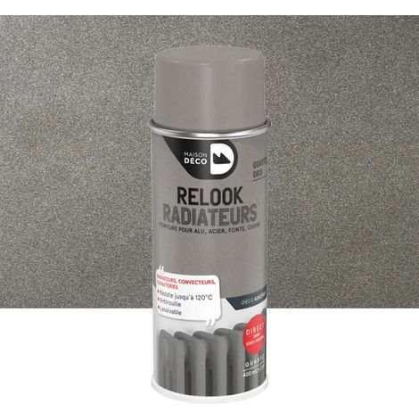 Bombe de peinture MAISON DECO Radiateurs effet quartz Gris Quartz 0,4 L (1/2)