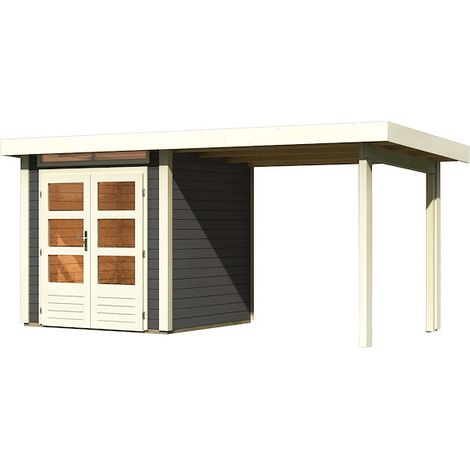 GH Kandern 1 tgrau 204x204x230 Anbaudach 300cm