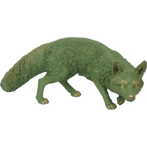 Figur Fuchs stehend, Polyresin 31 x 21 x 60 cm grün Dekofigur