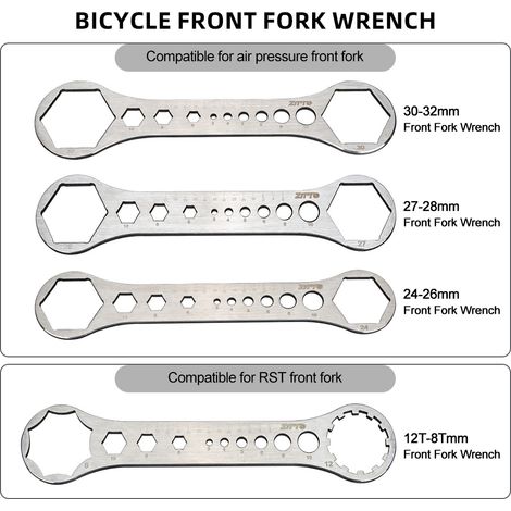 Clé à capuchon d'épaule de fourche avant de vélo, clé de démontage du couvercle en acier inoxydable (1/5)