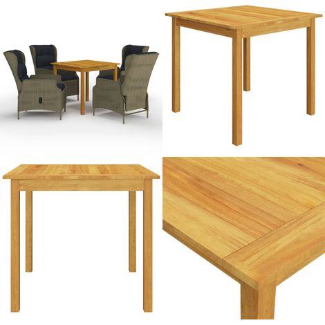 Ensemble à manger de jardin 5 pcs Marron - Table de jardin - Chaise de jardin (1/5)
