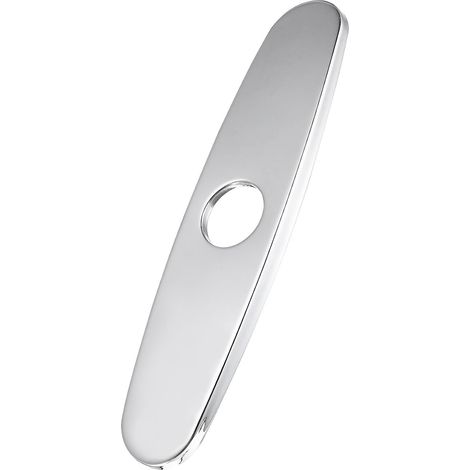 BESPORTBLE Plaque de fixation du robinet en acier inoxydable avec coins arrondis, cache trou évier, accessoire pour la plupart des foyers et plans de travail (1/5)