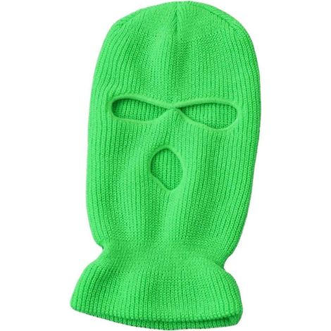 Capuche cycliste automne-hiver tricotée haute élasticité unisexe couleur unie pour personnes introverties-Fluorescent Green