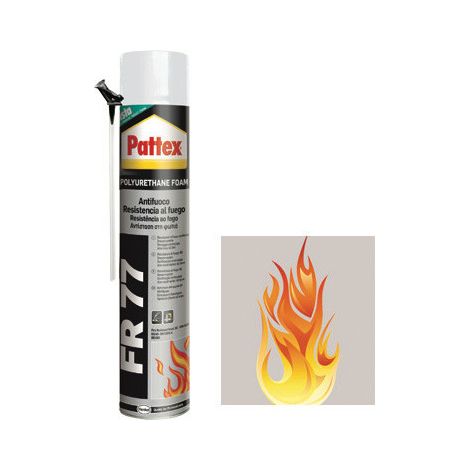 Espuma de poliuretano antincendios Pattex FR77 750 ml que se expande con el calor – resistente a las llamas