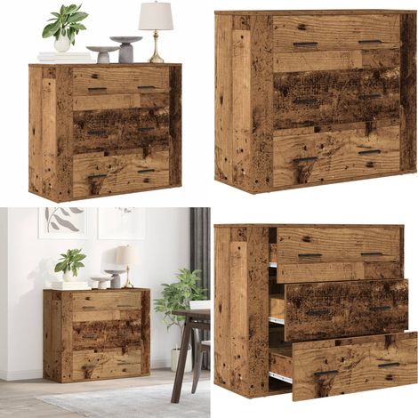 vidaXL Sideboard Altholz-Optik 80x33x70 cm Holzwerkstoff (1/5)