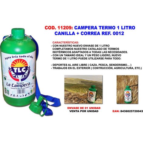 Thermos 1 litre avec robinet et sangle 0012