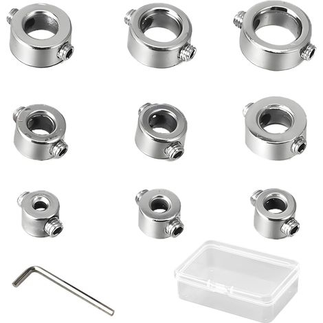 9 Pieces Butée de Profondeur, Foret Profondeur Butée Anneau Colliers (1/5)