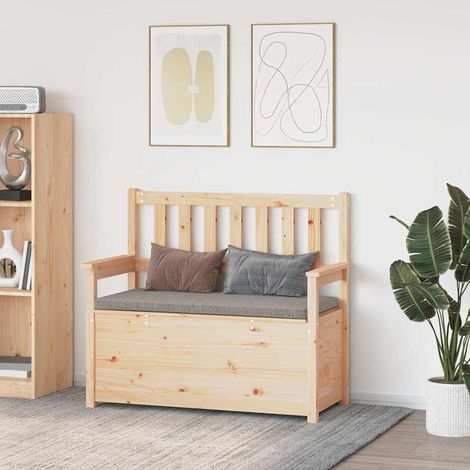 vidaXL Bench 112,5x51,5x96,5 cm Solid Wood Pine (1/5)